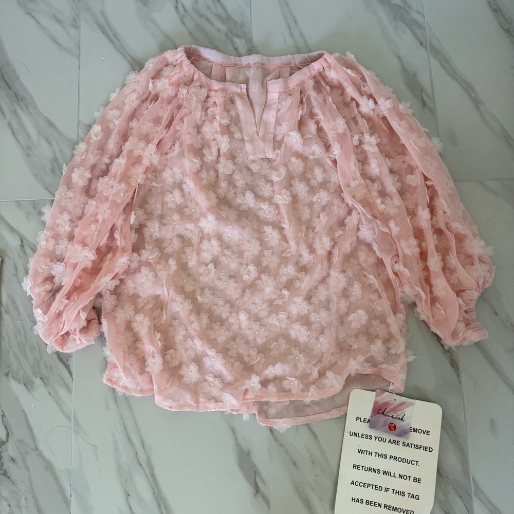 Pink Floral Top